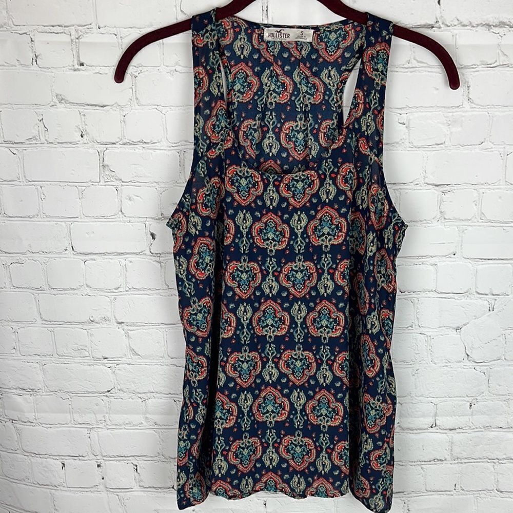 Hollister Vintage Boho Patterned Tank Size Small